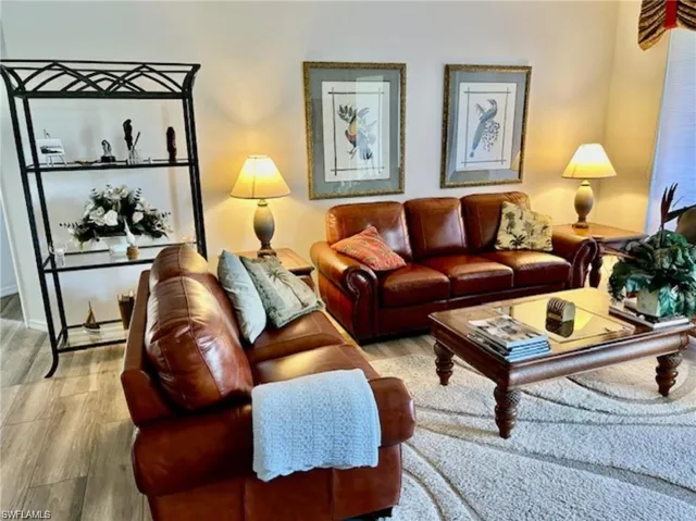 Living area featuring wood finished floors