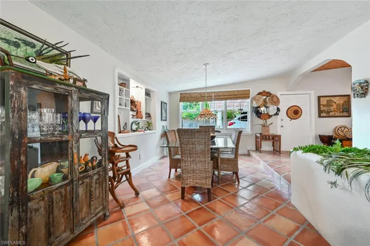 view from kitchen to dining