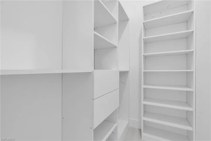 View of walk in closet
