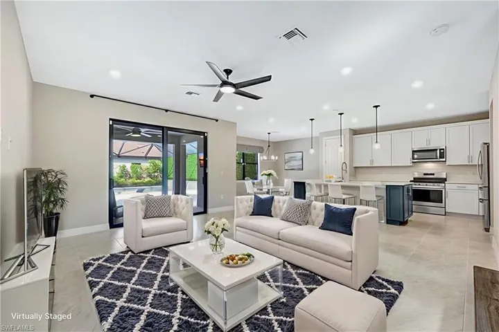 Virtually Staged living room