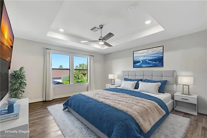 Virtually Staged Second floor Primary Bedroom