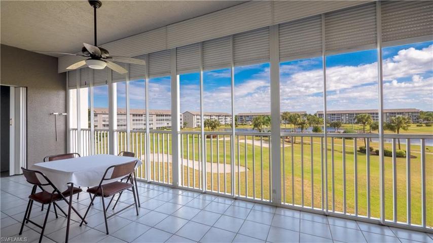 The extra large screened lanai offers plenty of outdoor space to enjoy and a fantastic view of the course happenings.