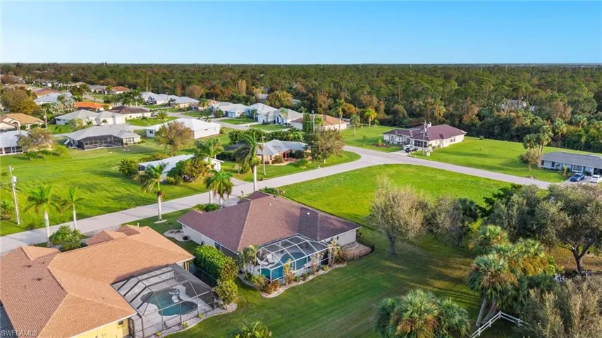 Birds eye view of property