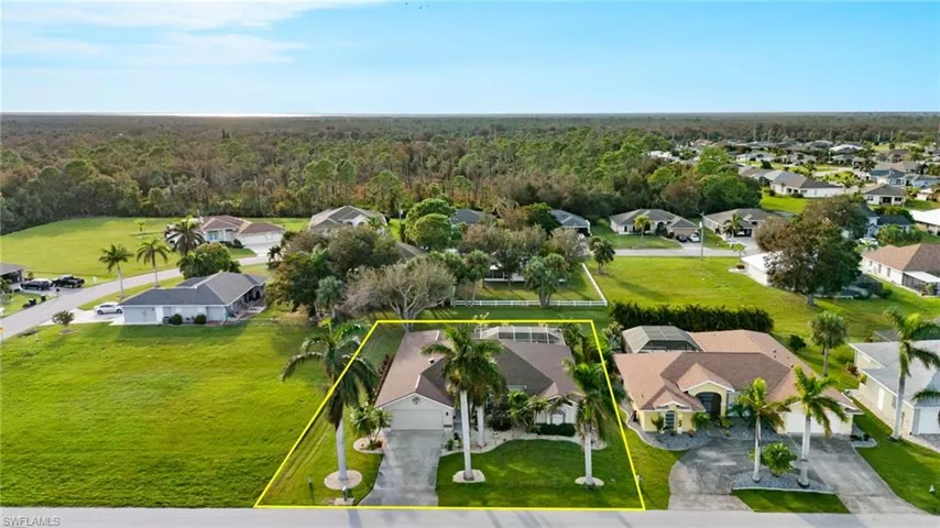 Birds eye view of property