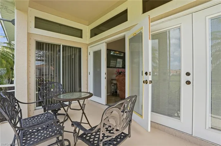 Balcony with french doors
