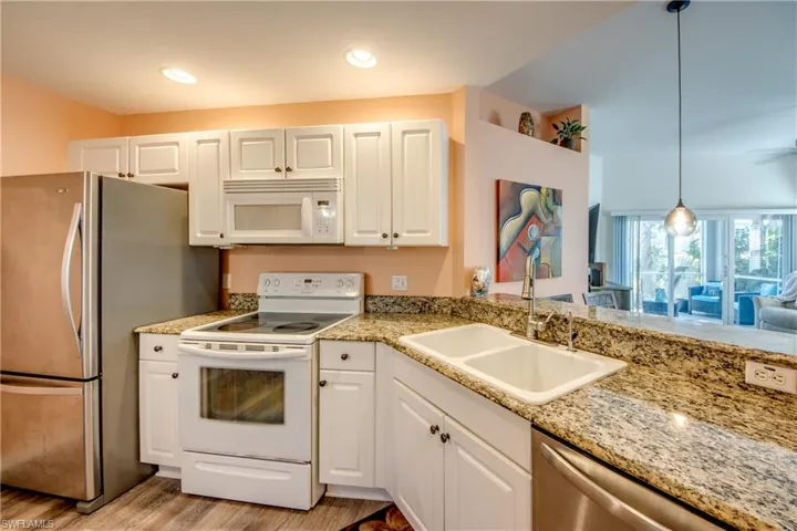 Kitchen with granite countertops