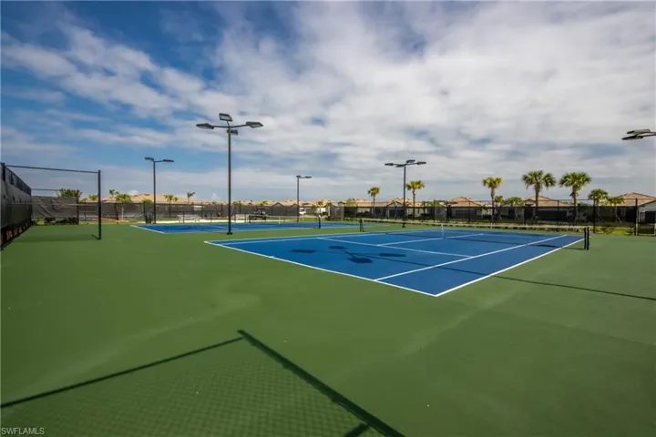 View of tennis court