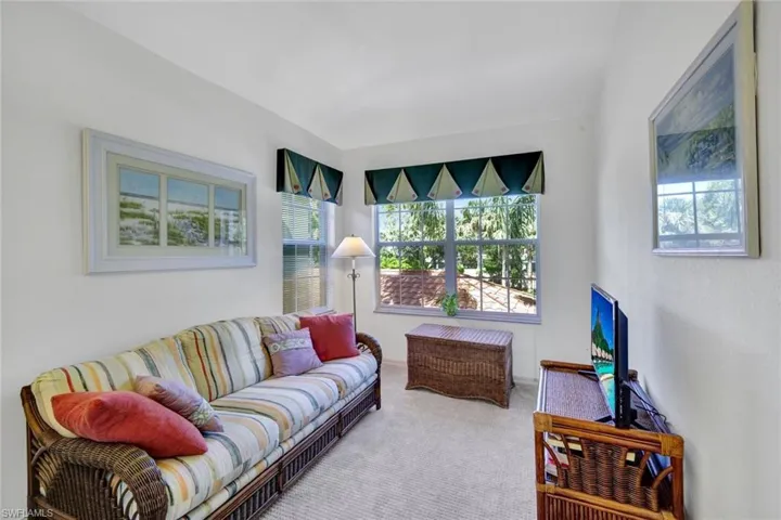 View of carpeted living area