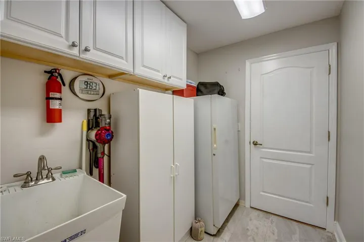 Washer + Dryer are currently in garage.  Freezer will not convey with home and washer + dryer could easily be moved back to utility room.  There is an existing hook-up in place.