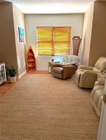 Large den with double doors adds a private area for an office, media room, hobby area, or addition entertaining space. Prentiss Pointe Condo for sale in Fort Myers Florida