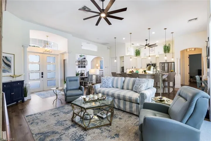 The Great Room with views over the Kitchen area