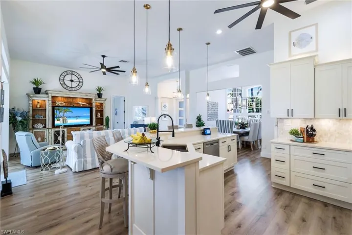 There is luxury vinyl plank flooring in all rooms in the home