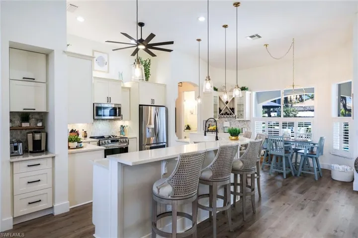 The custom built Kitchen with custom island trimwork