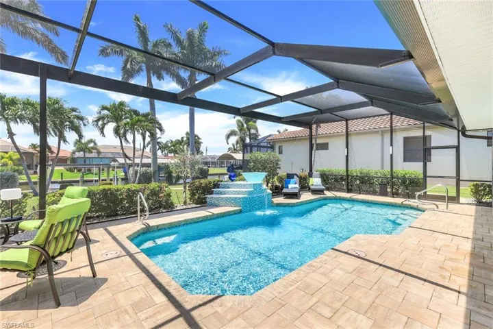 The pool was completely renovated with new fountain and new resurfacing in 2022