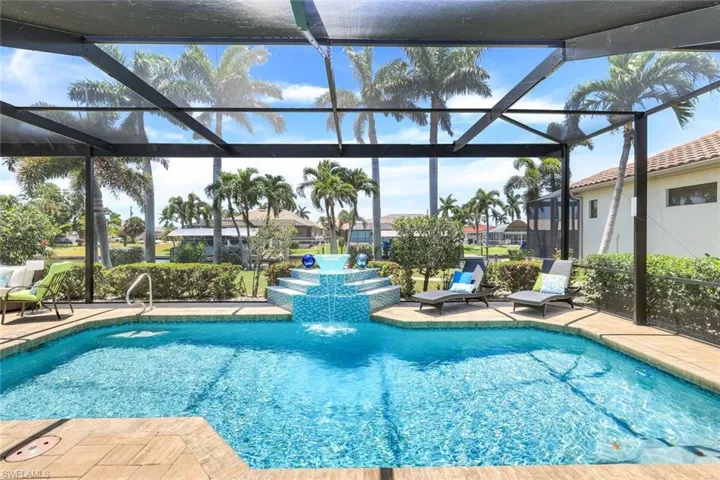 West Facing pool which was completely renovated in 2022