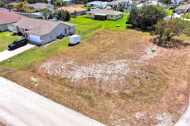 Aerial perspective of suburban area