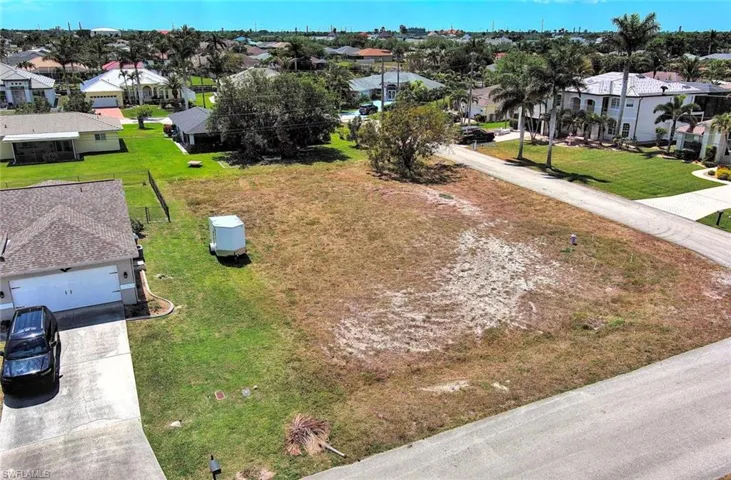 Aerial view of residential area