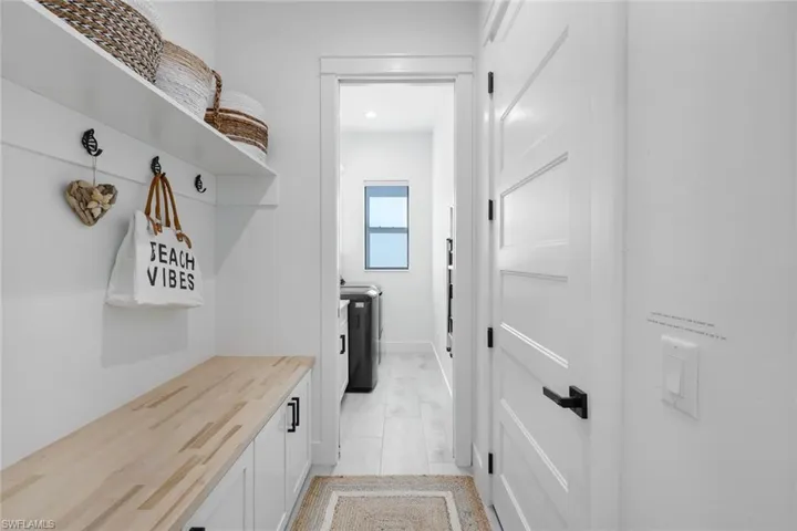 Mudroom featuring light hardwood / wood-style floors