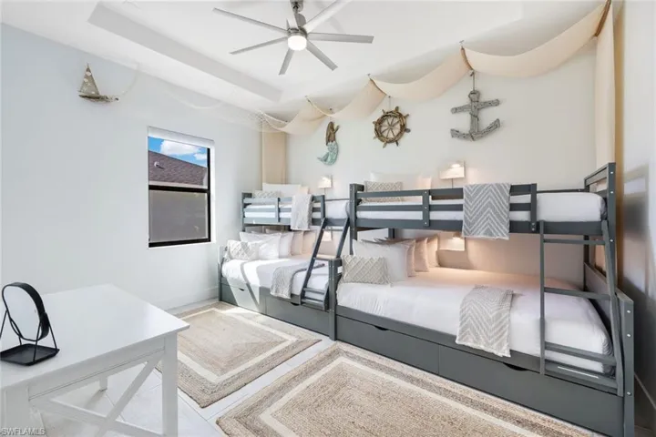 Bedroom with ceiling fan