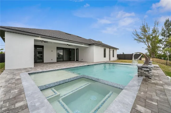 Saltwater pool and spa