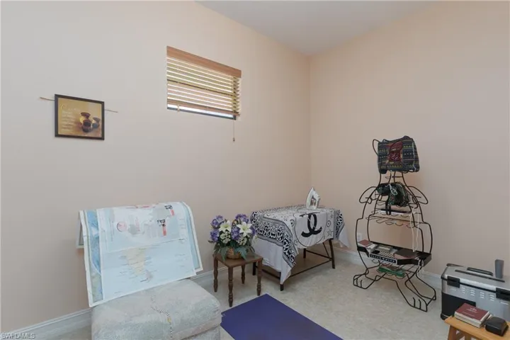 Game room with baseboards