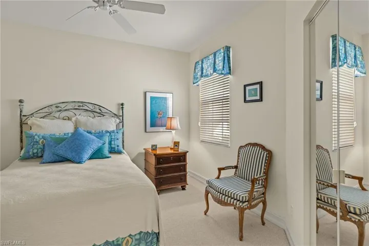 Spacious guest bedroom.