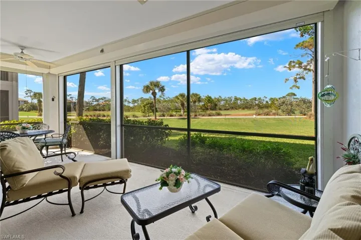 Large lanai with sensational fairway views!