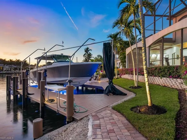 Dock with boat lift