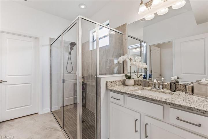 Primary bath with oversized shower