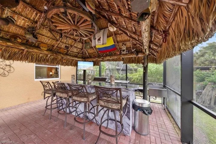 Tiki Bar, inside extended lanai
