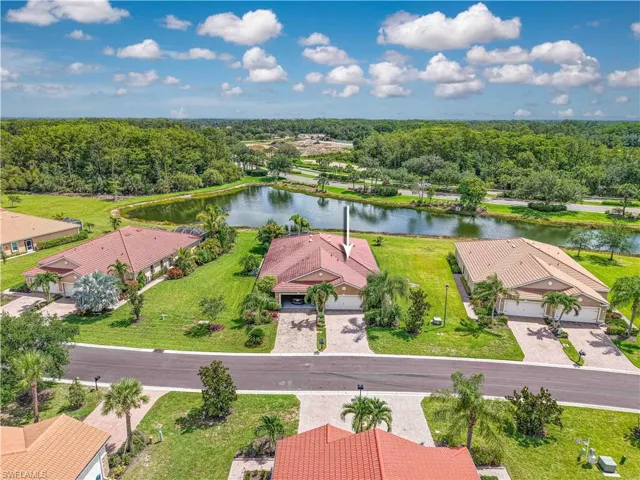 Drone / aerial view of a large body of water