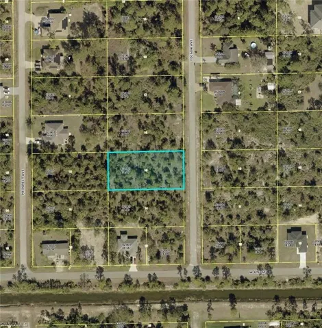 Map / location featuring property boundaries highlighted