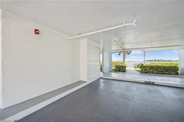 Spare room featuring concrete floors