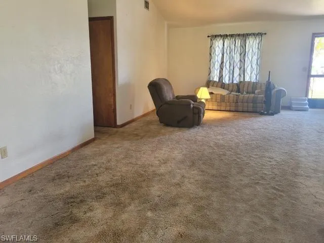 View of carpeted living room