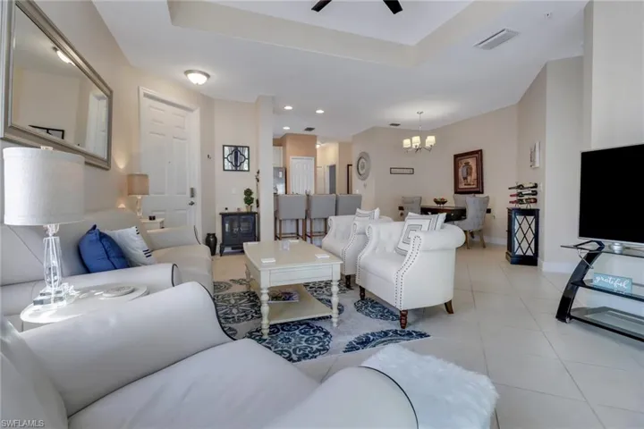 Spacious open floor plan provides your living space, dining area, which flows into the kitchen and breakfast bar.