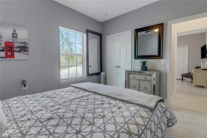 The spacious guest bedroom #1 is not shy of comfort and offers plenty ofo storage space.