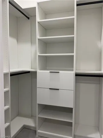 View of walk in closet