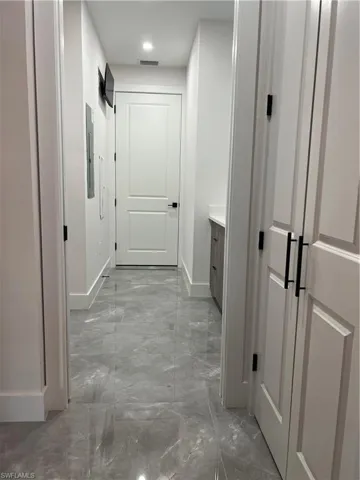 Hallway laundry to garage door