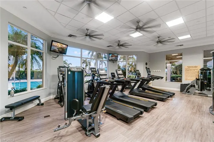 Poolside fitness center