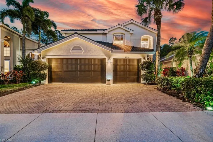Approximately $300,000 in recent modern renovations and improvements. New roof, new gutters, $20K mahoganyfront door, $10K garage doors and modern white Shellstone pavers.