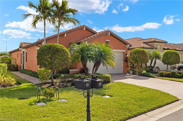 Side view of your new home and yard with beautiful landscaping