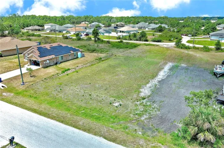 Aerial view of residential area