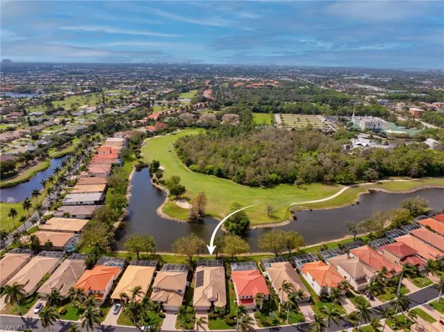 Aerial perspective highlighting the home’s prime location.