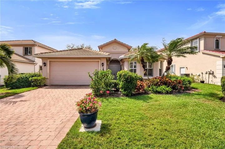 Beautiful front yard with lush landscaping.
