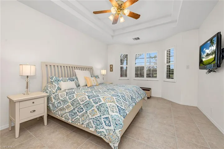 The spacious primary suite is the perfect space to start and to end your day.