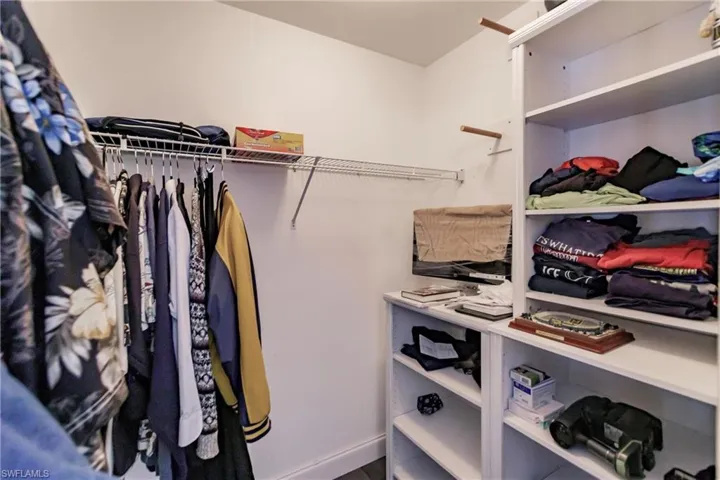 View of walk in closet