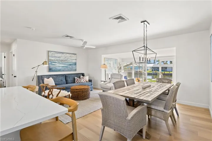 View of dining/family room from kitchen.