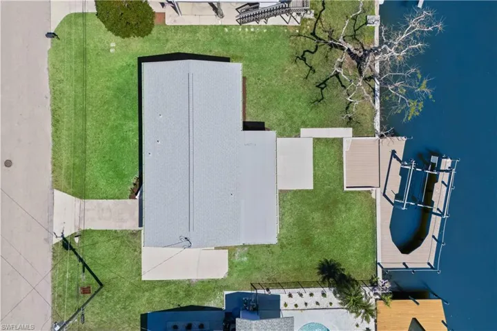 Aerial view of the home.
