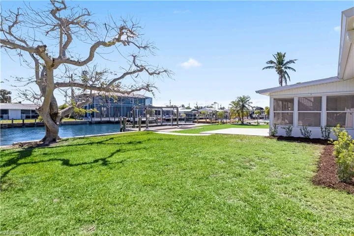 View of the boat dock.