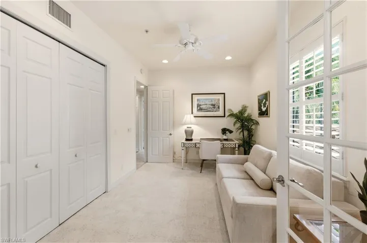 Bedroom #3/Den with a wall of closets
